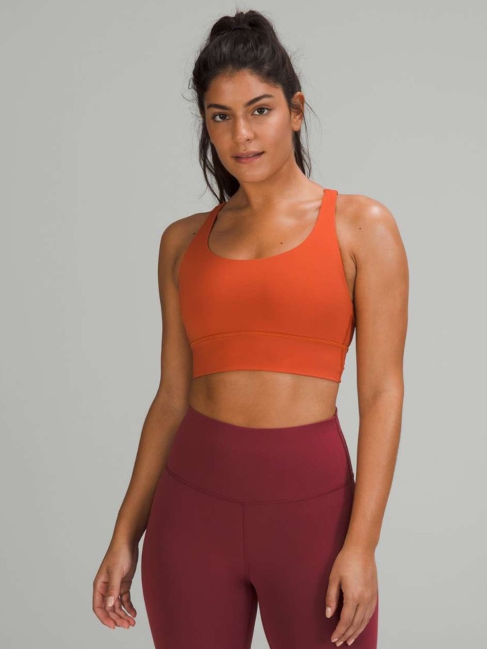 NWOT Lululemon Energy Bra Longline Canyon Orange